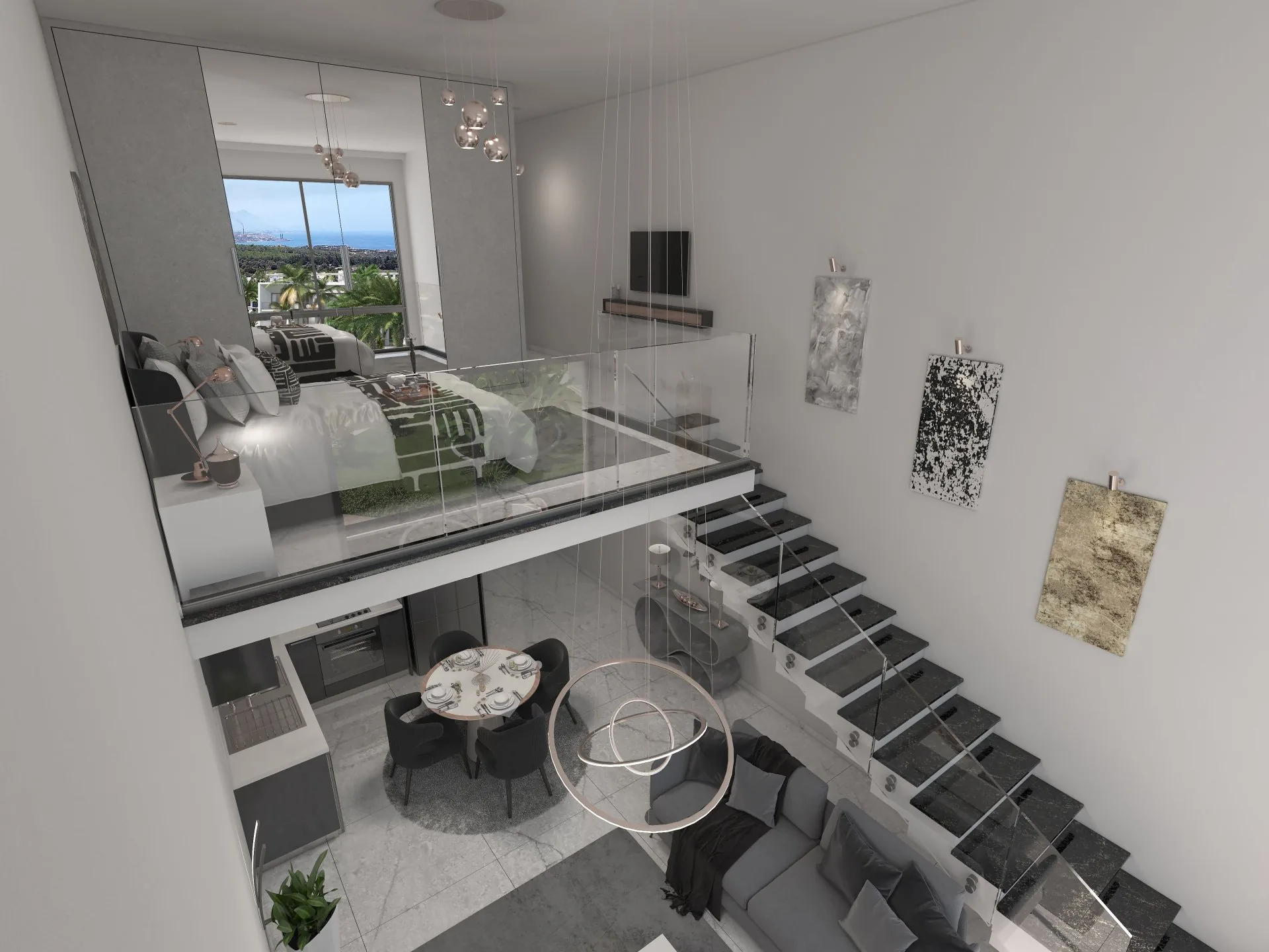 1 Bedroom Loft Garden Apartment in Esentepe