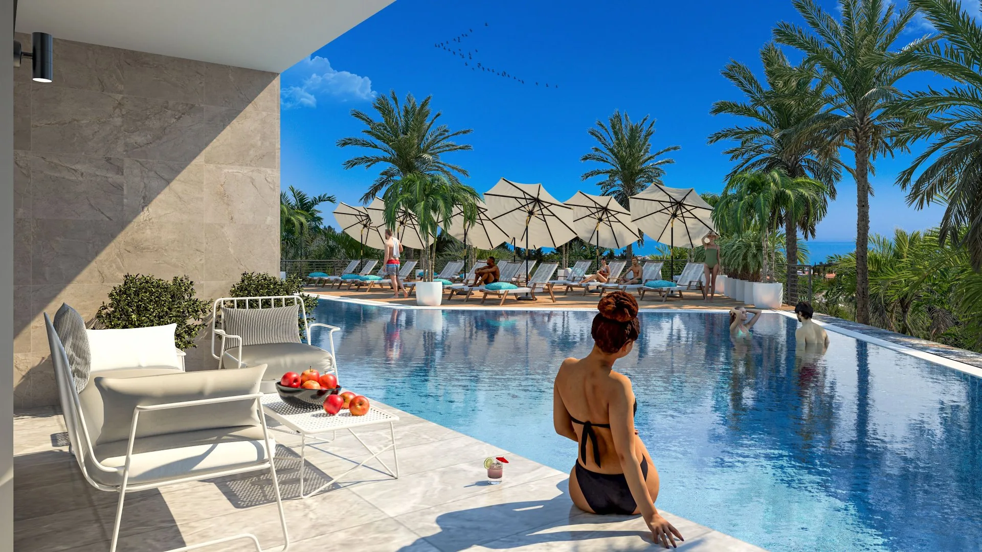 1 Bedroom Garden Apartment with Infinity Pool