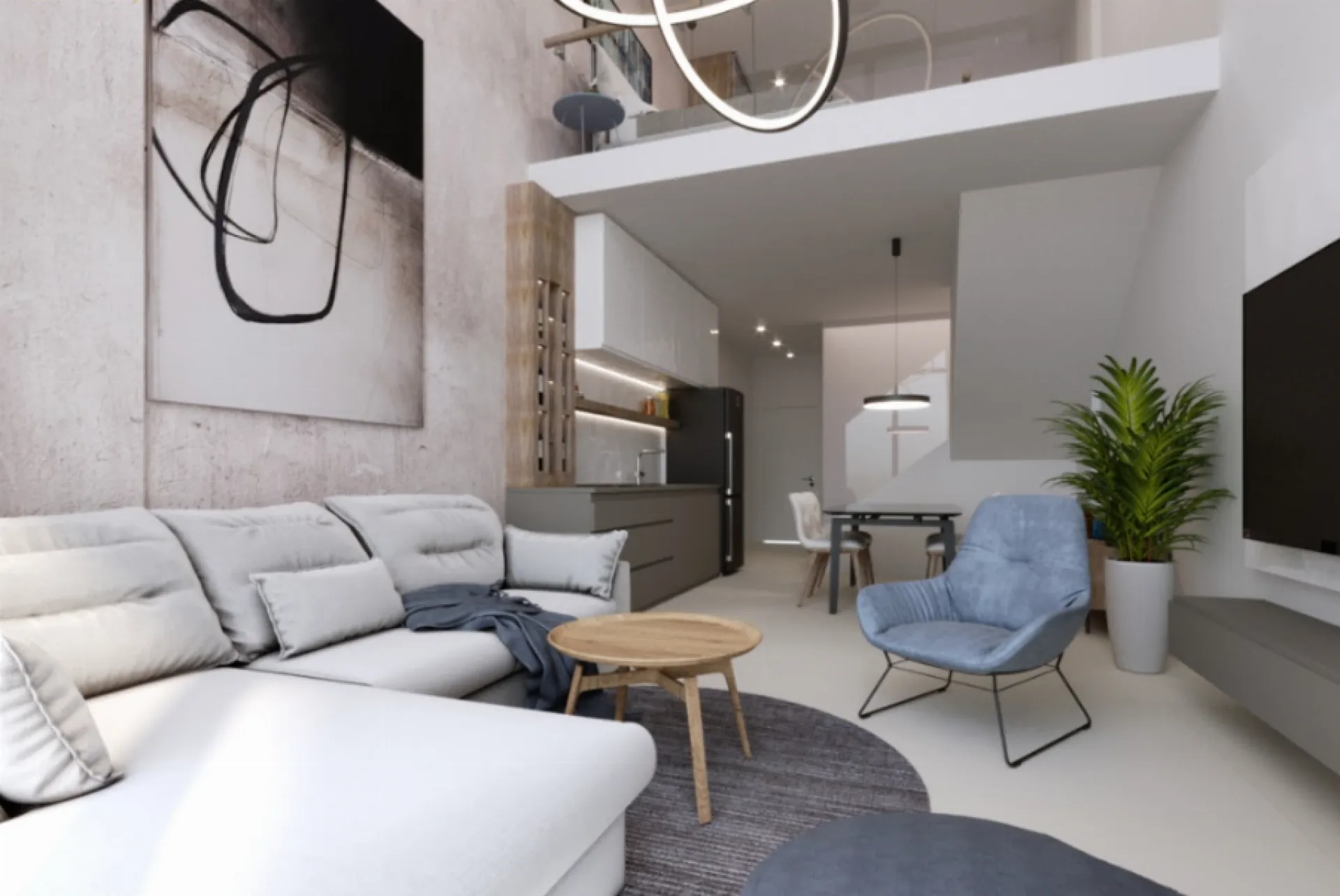 One Bedroom Duplex Penthouse Apartment