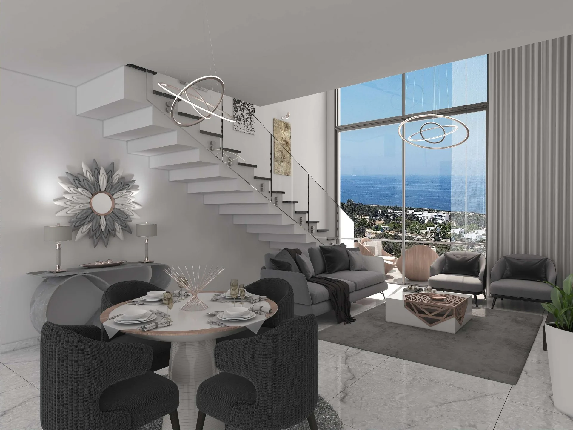 1 Bedroom Loft Penthouse in Esentepe
